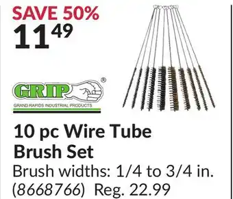 Princess Auto 10 pc Wire Tube Brush Set offer