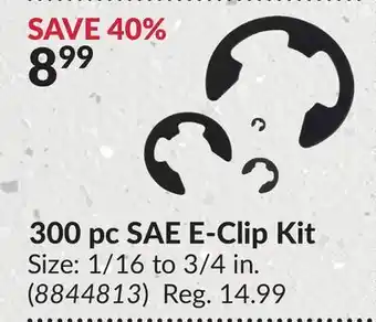 Princess Auto 300 pc SAE E-Clip Kit offer