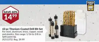 Princess Auto 63 pc Titanium-Coated Drill Bit Set offer