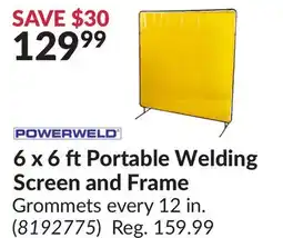 Princess Auto 6 x 6 ftPortable Welding Screen and Frame offer