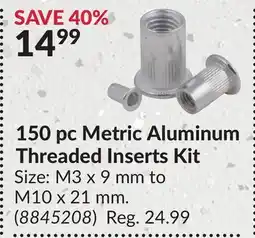 Princess Auto 150 pc Metric Aluminum Threaded Inserts Kit offer