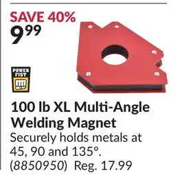 Princess Auto 100 lb XL Multi-Angle Welding Magnet offer