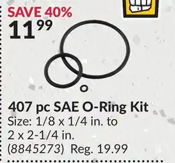 Princess Auto 407 pc SAE O-Ring Kit offer