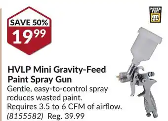 Princess Auto HVLP Mini Gravity-Feed Paint Spray Gun offer