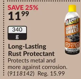 Princess Auto Long-Lasting Rust Protectant offer