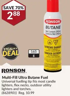 Princess Auto Multi-Fill Ultra Butane Fuel offer