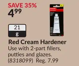 Princess Auto Red Cream Hardener offer