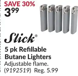 Princess Auto 5 pk Refillable Butane Lighters offer