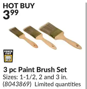 Princess Auto 3 pc Paint Brush Set offer