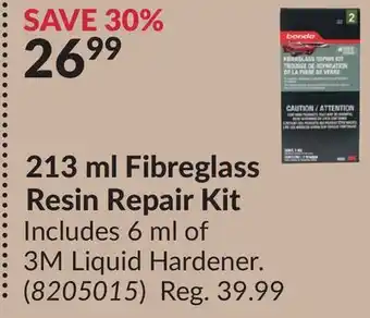 Princess Auto 213 Fibreglass Resin Repair Kit offer