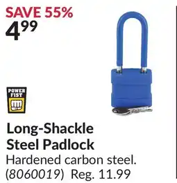 Princess Auto Long-Shackle Steel Padlock offer