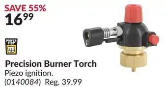 Princess Auto Precision Burner Torch Piezo ignition offer