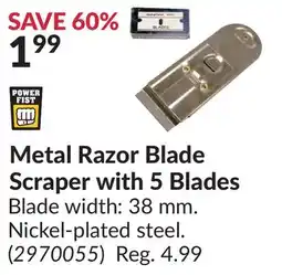 Princess Auto Metal Razor Blade Scraper with 5 Blades offer