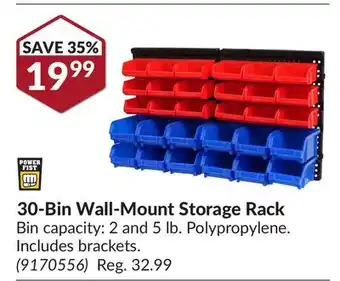 Princess Auto 30-Bin Wall-Mount Storage Rack offer