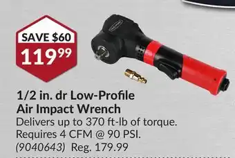 Princess Auto 1/2 in. dr Low-Profile Air Impact Wrench offer