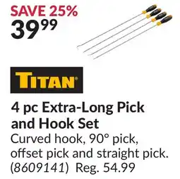 Princess Auto 4 pc Extra-Long Pick and Hook Set offer