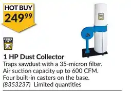 Princess Auto 1 HP Dust Collector offer