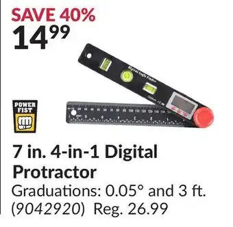 Princess Auto 7 in. 4-in-1 Digital Protractor Graduations offer