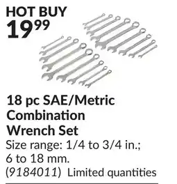 Princess Auto 18 pc SAE/Metric Combination Wrench Set offer