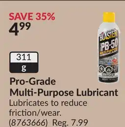 Princess Auto Pro-Grade Multi-Purpose Lubricant offer