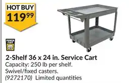 Princess Auto 2-Shelf 36 x 24 in. Service Cart offer