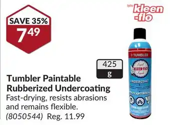 Princess Auto Tumbler Paintable Rubberized Undercoating offer