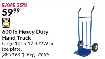 Princess Auto 600 lb Heavy Duty Hand Truck offer