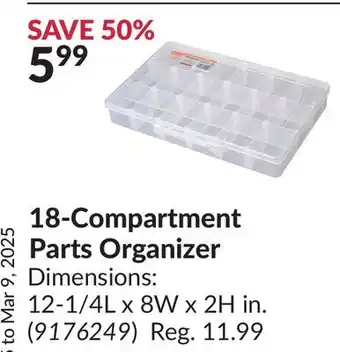 Princess Auto 18-Compartment Parts Organizer offer