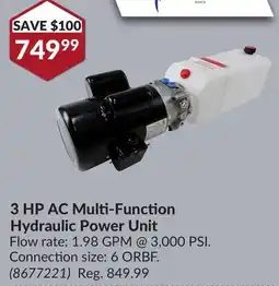 Princess Auto 3 HP AC Multi-Function Hydraulic Power Unit offer