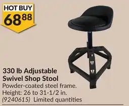 Princess Auto 330 lb Adjustable Swivel Shop Stool offer