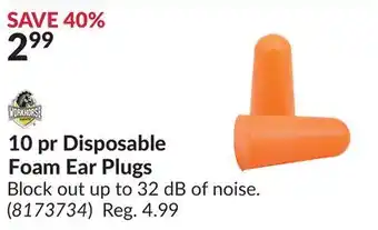 Princess Auto 10 pr Disposable Foam Ear Plugs offer