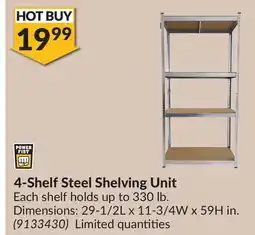 Princess Auto 4-Shelf Steel Shelving Unit offer