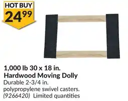 Princess Auto 30 x 18 in. Hardwood Moving Dolly offer