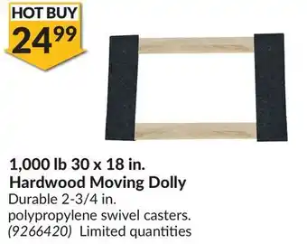 Princess Auto 30 x 18 in. Hardwood Moving Dolly offer