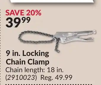 Princess Auto 9 in. Locking Chain Clamp offer