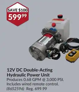 Princess Auto 12V DC Double-Acting Hydraulic Power Unit offer