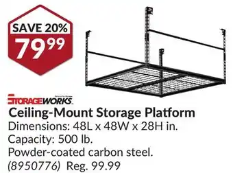 Princess Auto Ceiling-Mount Storage Platform offer