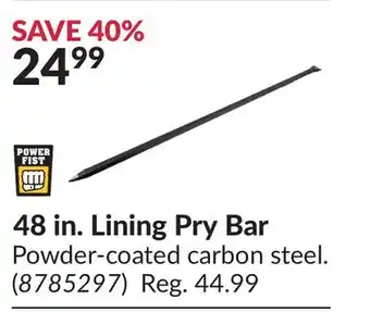 Princess Auto 48 in. Lining Pry Bar offer