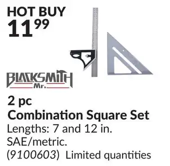 Princess Auto 2 pc Combination Square Set offer