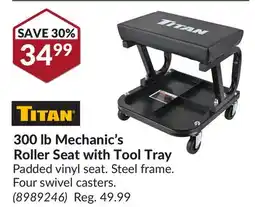 Princess Auto 300 lb Mechanic's Roller Seat with Tool Tray offer