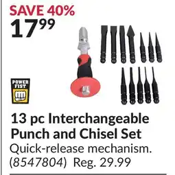 Princess Auto 13 pc Interchangeable Punch and Chisel Set offer