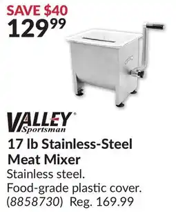 Princess Auto 17 lb Stainless-Steel Meat Mixer offer