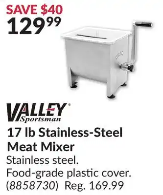 Princess Auto 17 lb Stainless-Steel Meat Mixer offer