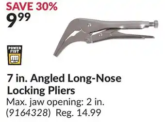 Princess Auto 7 in. Angled Long-Nose Locking Pliers offer