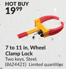 Princess Auto 7 to 11 in. Wheel Clamp Lock offer