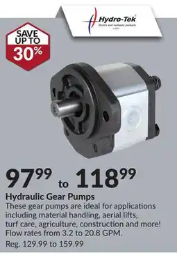 Princess Auto Hydraulic Gear Pumps offer