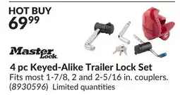 Princess Auto 4 pc Keyed-Alike Trailer Lock Set offer