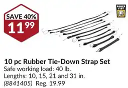 Princess Auto 10 pc Rubber Tie-Down Strap Set offer