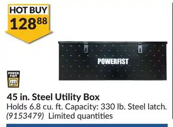 Princess Auto 45 in. Steel Utility Box offer