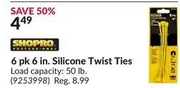 Princess Auto 6 pk 6 in. Silicone Twist Ties offer